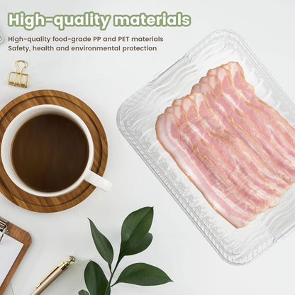 Deli Meat Container for Fridge, 4 Layer Lunch Meat Storage Container with Lid for Bacon and Cheese Organization