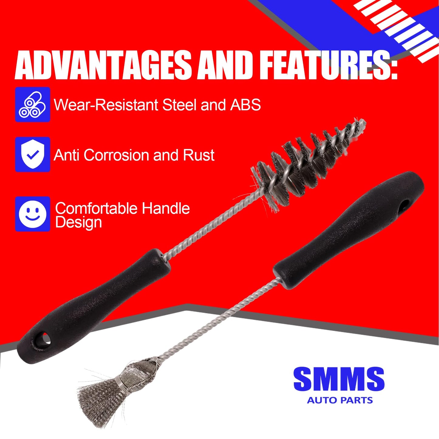 SMMS 2PCS Injector Sleeve Cup Bore Seat Cleaning Brush Kit for Ford Powerstroke 7.3L 6.0L 6.4L 6.7L 1994-2018, Caterpillar(CAT) 3126 C7 C9 Navistar, Replaces OE AP0084 AP0085 3252