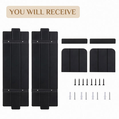 Walasis Black Candle Holder Wall Decor - 19.7 Inch Large Rustic Wooden Candle Sconces Wall Shelf for Pillar Candles Vases - Gothic Decoration for Halloween Bathroom Living Room