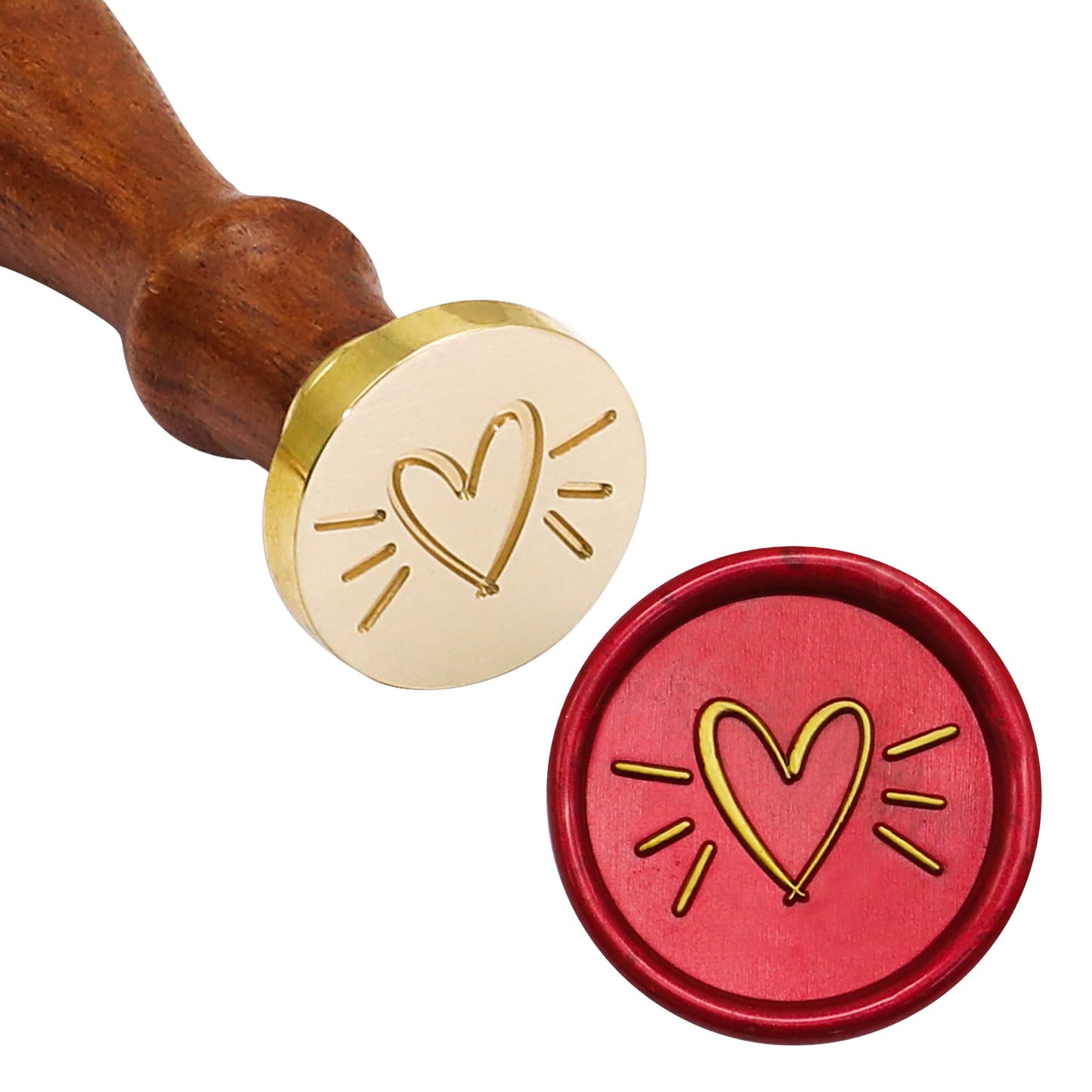 SWANGSA Wax Seal Kit, Heart Stamp With 200pcs Sealing Beads, Great for Embellishment of Wedding Invitations, Wine Packages, Gift Wraps