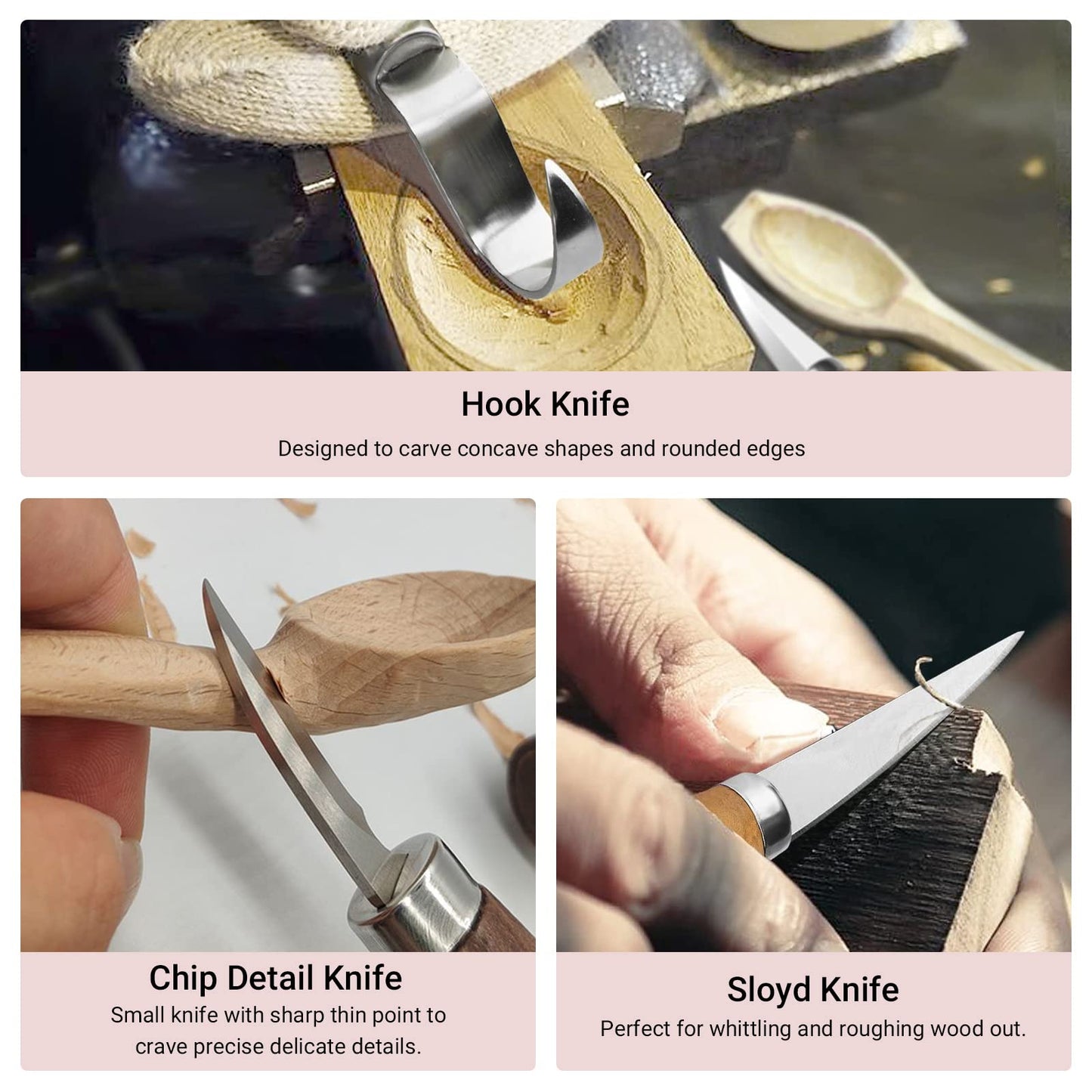 Cor cordium Wood Whittling Kit with Basswood Blocks Sets for Adults and Beginners,Carving Set Includes 3pcs Widdling Knife & 8pcs Blocks & Gloves,Gifts for Christmas,Fathers Day,Mothers Day