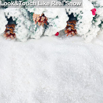 TURNMEON 30 Ounces Fake Snow Powder | Sparkling Artificial Snow for Christmas Decor & Crafts