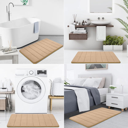 Buganda Memory Foam Bath Mat Rug, 59" x 17", Ultra Soft Non-Slip Water Absorbent Machine Washable Bath Rug
