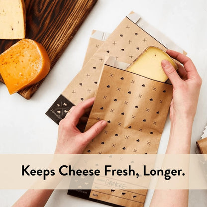 15-Pack 6.25 11 Formaticum - Cheese Storage Bags - x Wax Paper Bags to Keep Cheese or Charcuterie Fresh - Professional