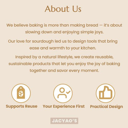 JACYAO'S Beeswax Bread Bags for Sourdough (2 Pack), Sourdough Bread Bags with Removable Beeswax Lining, Cute Cleaning Sponge and Friendly Guide for Beginner, Food Storage Container for Sourdough