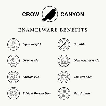 Crow Canyon Home Enamelware Serving Bowl - 1.5 quart, Red/White Splatter