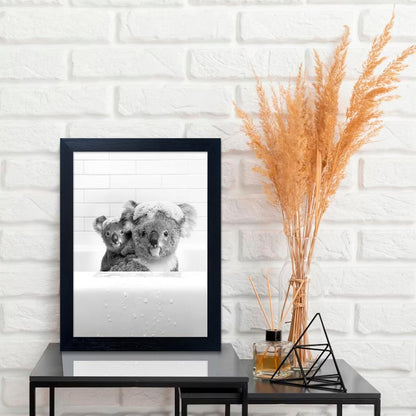 Yecohom Art Black and White Bathroom Decor Animals Koalas Wall Art Funny Animal Pictures Artwork for Kids Room Take