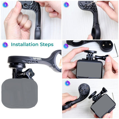 NELboNs Quick Release Sport Action Camera Mount Compatible with IGPS Port M80 Out-Front Bike Bracket Threaded Mount for Bicycle Lights Holder