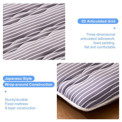 jzbearapt Premium Foam Japanese Floor Mattress Futon Mattress,100% High Density Comfortable Foam,Thicken Tatami Mat Sleeping Pad,Portable Kids Adults Sleeping Mats for Guest Room, Dormitory