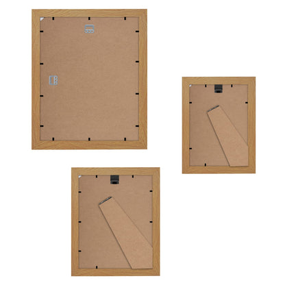 Americanflat Set of 7 Picture Frames with Shatter-Resistant Glass - Gallery Wall Frame Set with One 11x14, Two 8x10 and Four 5x7 Frames - Signature Collection - Dark Oak