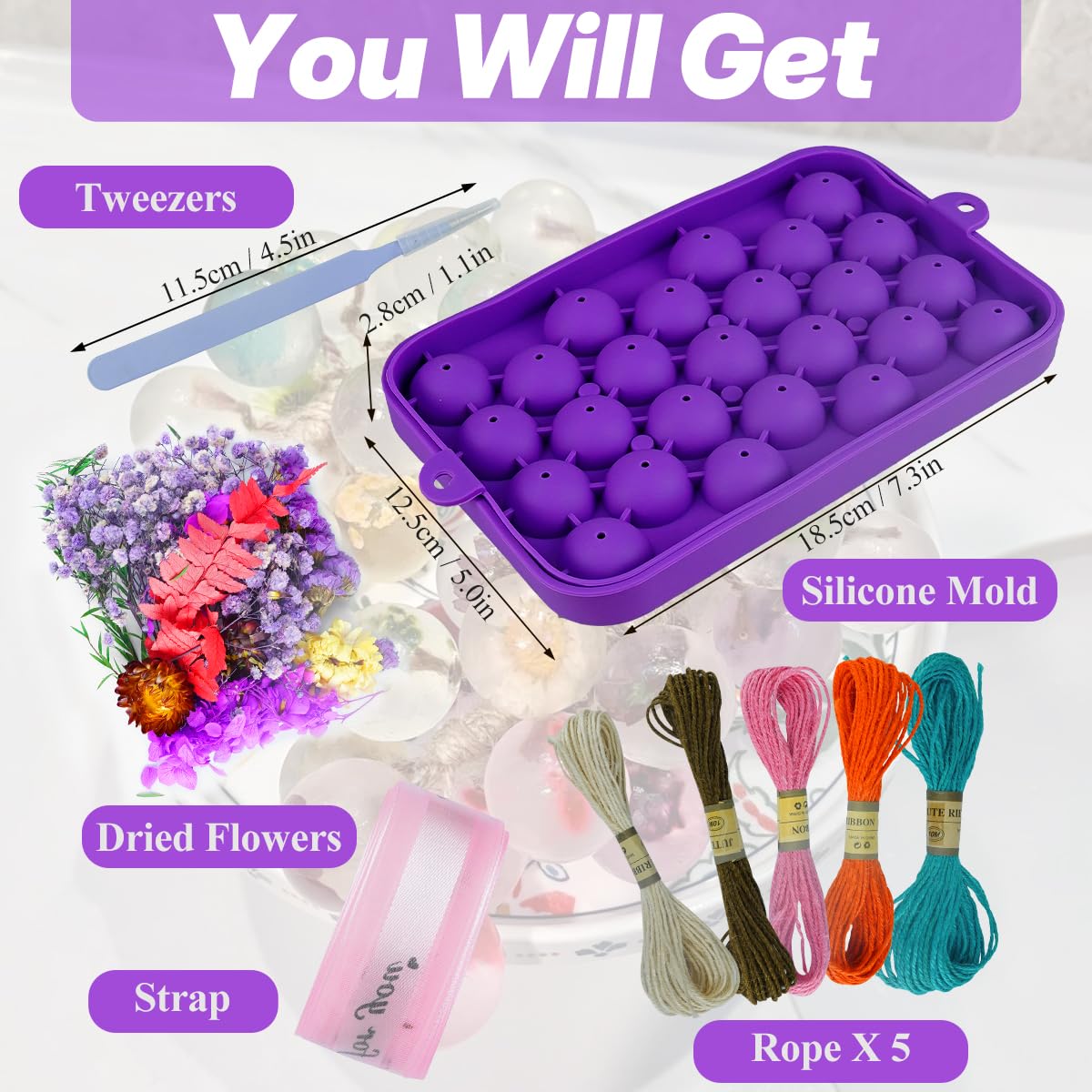 Silicone DIY Soap Making Kit Grape Soaps Molds Handmade Making for Mother's Day Without Soaps