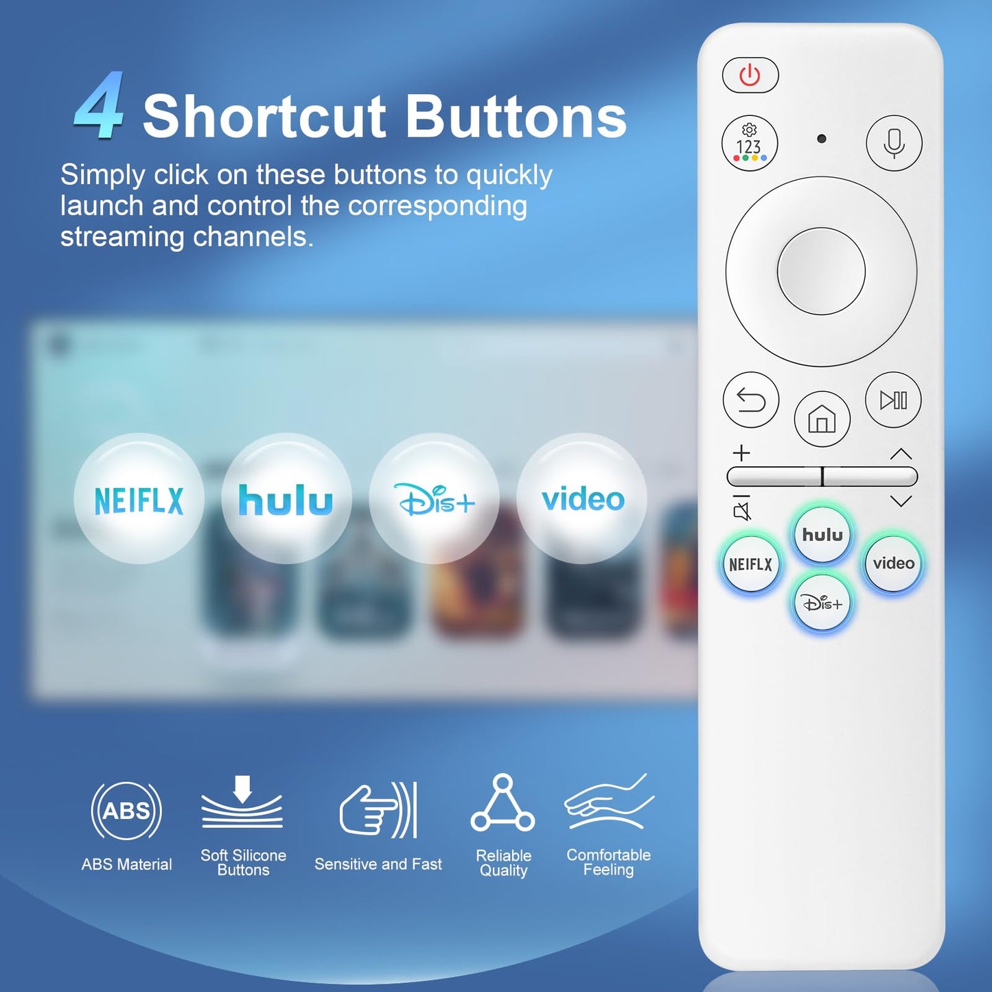 Voice Replacement for Google-Chromecast-Remote, G9N9N for Chromecast with Google TV Remote, for Google TV Streamer (Only for Snow Chromecast Google)