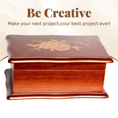 Boao 12 Pcs Real Wood Veneer Sheets 12" x 12" Wood Veneer Laminate Sheets for Jewelry Boxes, Door Panels, Marquetry(Cherry,Walnut)