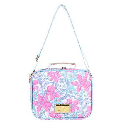 Lilly Pulitzer Insulated Lunch Box for Women, Cute Lunch Cooler Bag with Adjustable/Removable Shoulder Strap (Beachside Haven)