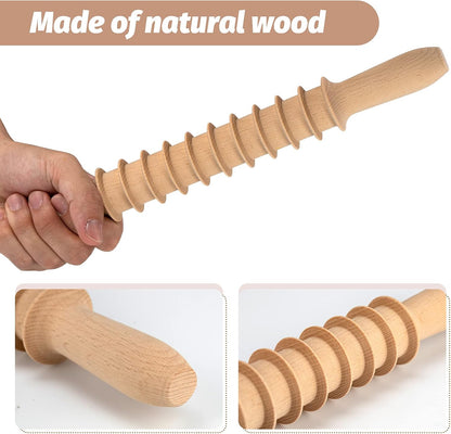 Beech Wood 14mm Pappardelle Pasta Cutter, Noodle Lattice Roller Docker Dough Cutter Kitchen Cooking Tools