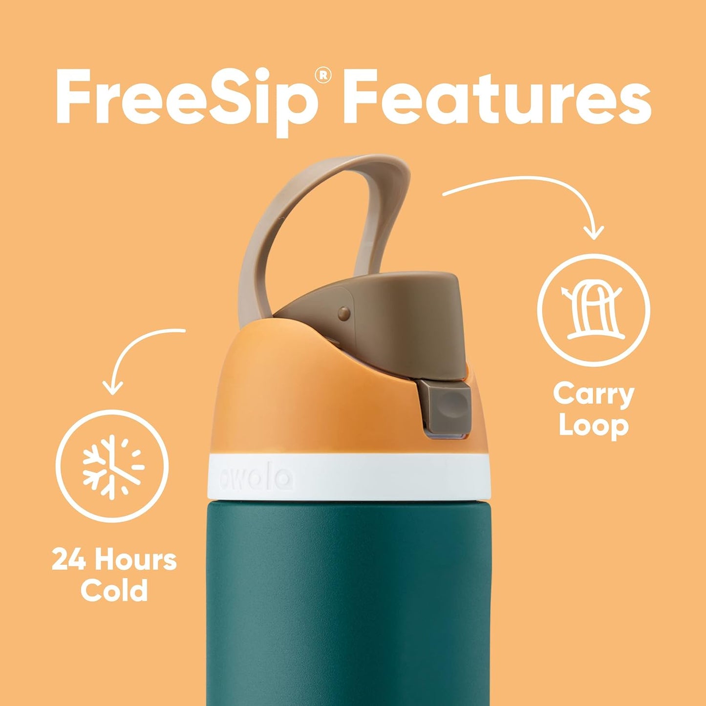 Owala FreeSip Insulated Stainless Steel Water Bottle - BPA-Free, 40 Oz, Denim | Perfect for Travel