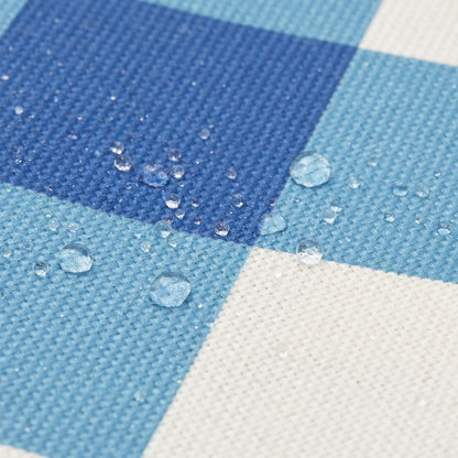 Set of 6 Blue and White Plaid Cloth Placemats, Washable Table Mats with Buffalo Design for Dining Table
