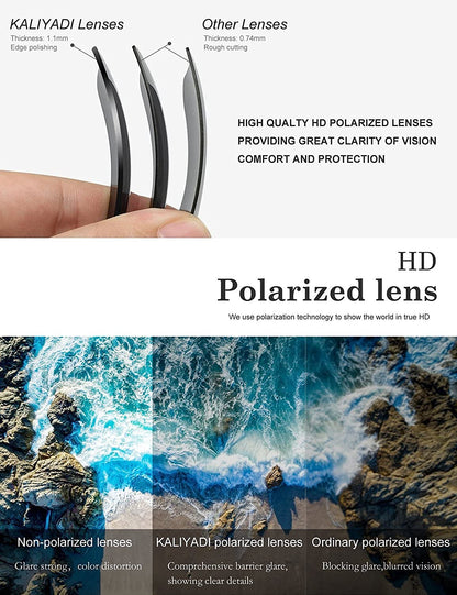 KALIYADI Round Polarized Sunglasses for Men Women Retro Metal Hippie Circle Style Sun Glasses UV Protection (2 Pack) 47mm
