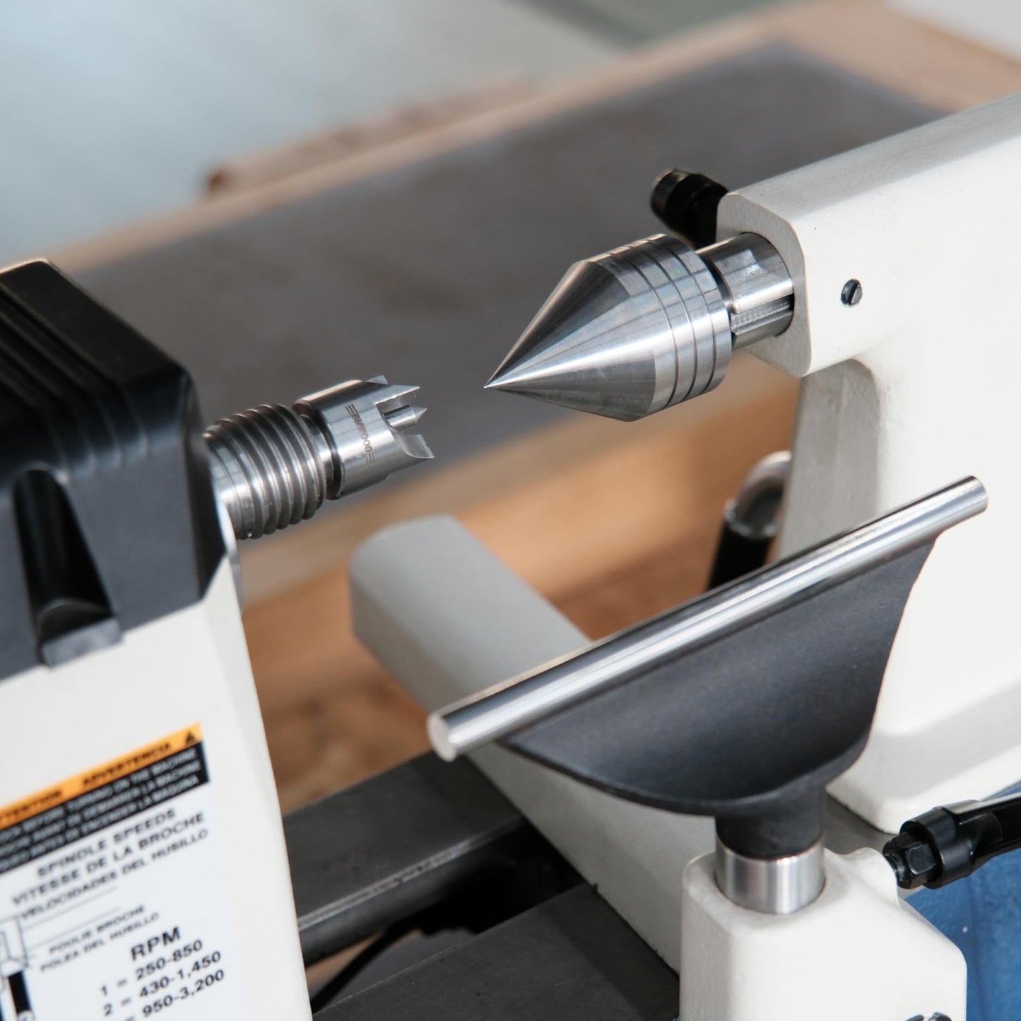 BMWOOD Woodlathe MT2 Centers Set, Live Center 1-5/8" Dia and 4 Pronged Drive Center 1" Dia