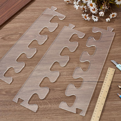 INFUNLY 4pcs Dovetail Stitch Router Template 3.54"×15.75" Acrylic Router Template Pitch Dovetail Template Router Tray Clear Cutting Board Stencils Angled Curvy Stencils Guide Tools for Woodworking
