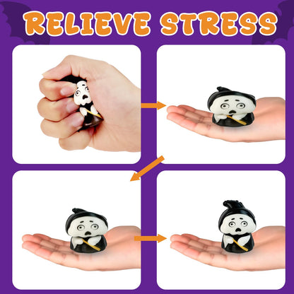 24PCS Halloween Squishies Toys for Kids,Halloween Squishies,Slow Rising Squishy Halloween Stress Fidget Toys,Non Candy Trick or Treat - Spooky Party Favors Gift Goody Bag Stuffers