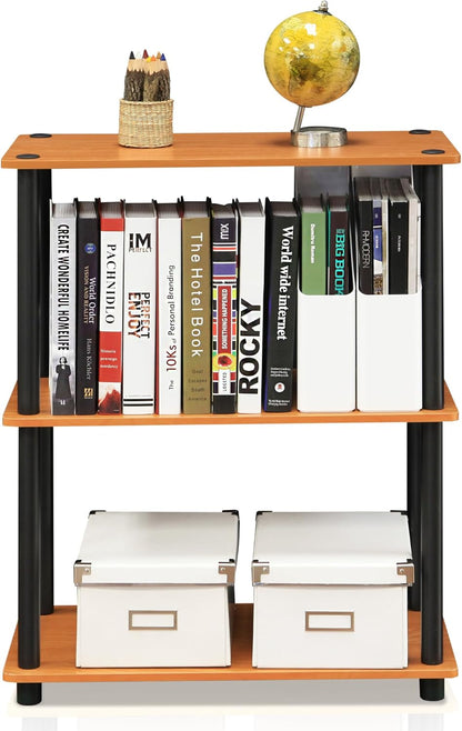 Industrial Style Marble White Side Table with Ample Storage