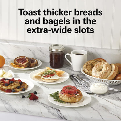 Hamilton Beach 2 Slice Toaster, Extra Wide Slots, Shade Selector, Auto-Shutoff, Cancel Button, Toast Boost, Red
