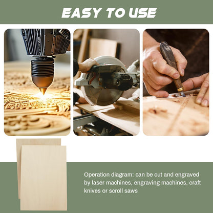 6 Pack Plywood Sheets, 8" x 11.8"x 0.2" Basswood Sheets, 5mm Basswood Craft Wood Sheet, Unfinished Wood Boards Blanks for Laser Cutting, Engraving, Burning, Crafts （21 * 30 * 0.5cm）