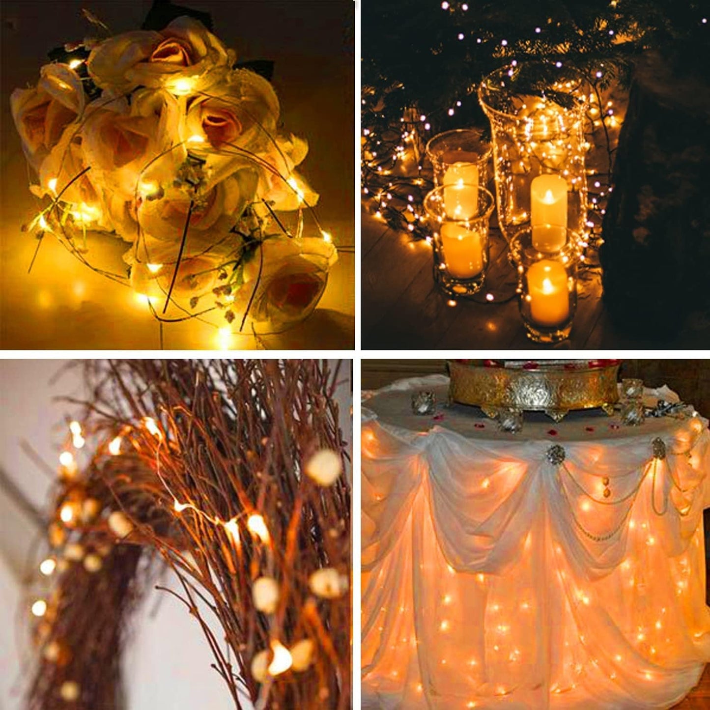 16 Pack 30 10 Led Fairy Lights Battery Operated String Lights Feet Waterproof Twinkle Lights Mason Jar Lights Silver
