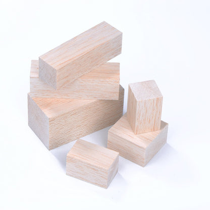 Sumind 12 Pcs Balsa Blocks for Carving 4 Sizes Whittling Wood Carving Kit for Craft Unfinished Wood Blocks 2x1x1, 4x1x1, 4x2x2, 2x2x1 Inches