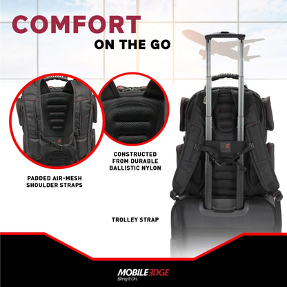 Mobile Edge CORE Gaming Laptop Backpack for 17-18 Inch Laptops with USB Charging Port and Cable, TSA-Friendly, MECGBPV1