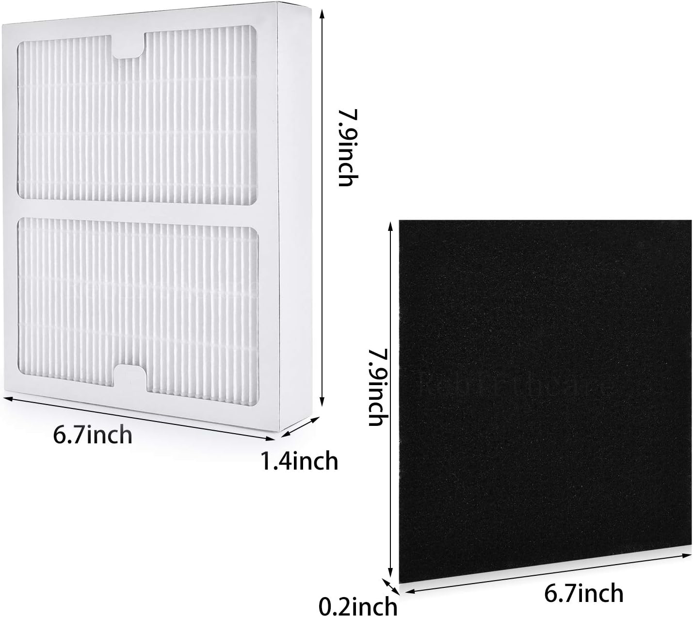 Filter Replacement for Idylis B Air Purifiers AC-2125, AC-2126, IAF-H-100B, IAP-10-125, IAPC-40-140