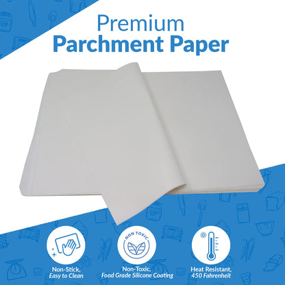 Reli. 500 Pcs Parchment Paper Sheets, 12x16 in. | White, Non-Stick, Pre-Cut Pan Liners | Baking, Air Fryer, Grilling