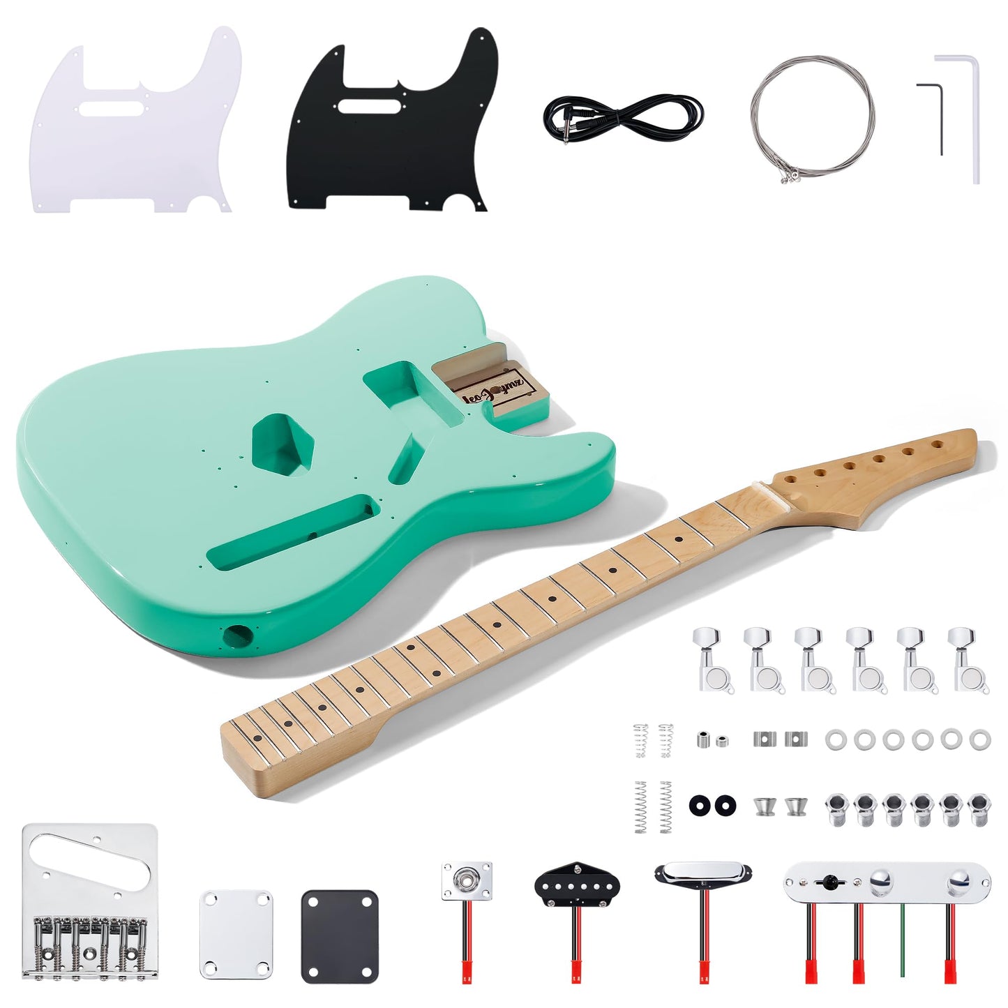 Leo Jaymz Print DIY Electric Guitar Kits (TL Surf Green (New))