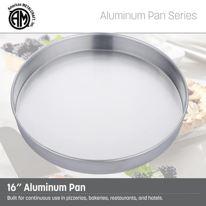 American Metalcraft A80162 Straight-Sided Pan, Aluminum, 16" Dia., 2" H