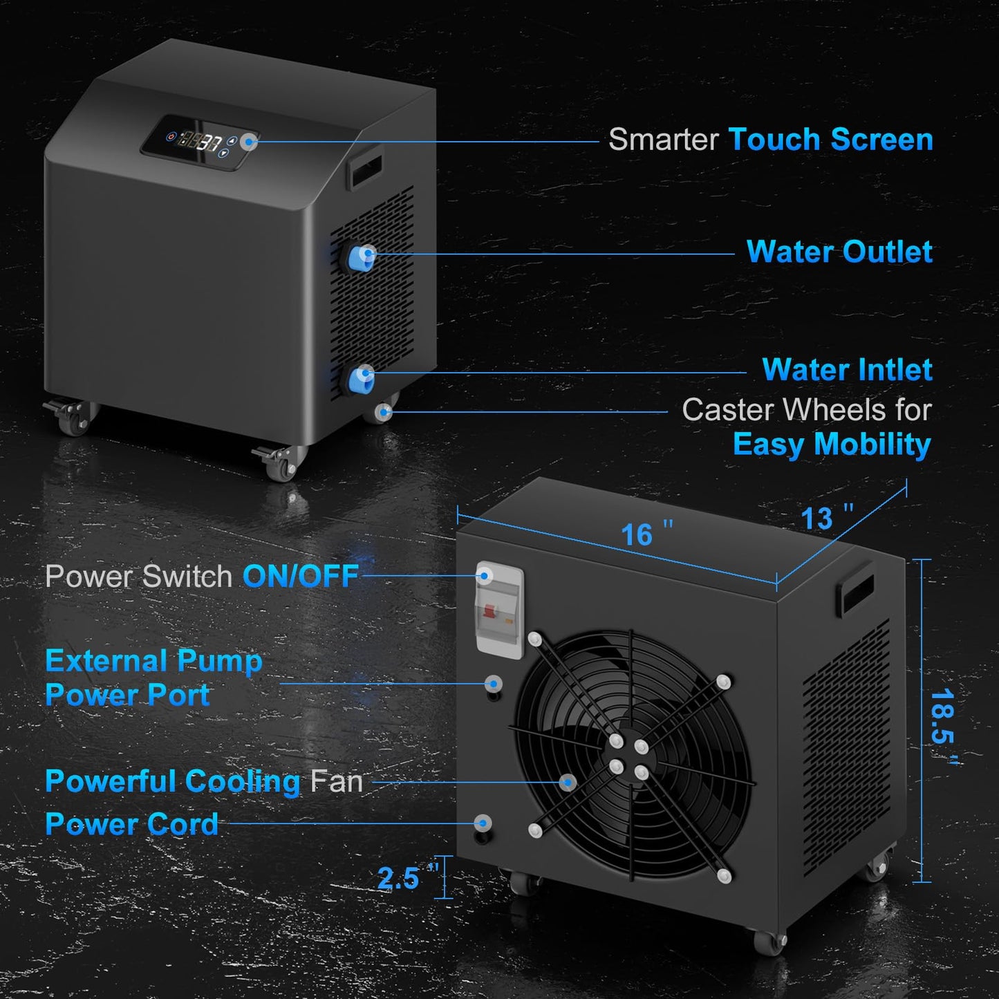 1HP Ice Bath Chiller & Cold Plunge Tub Kit, Cold Plunge Chiller with External Pump & Filter, 216 Gal Oval Ice Bath Tub, XXL Cold Plunge Tub with Water Chiller for Cold Therapy Recovery