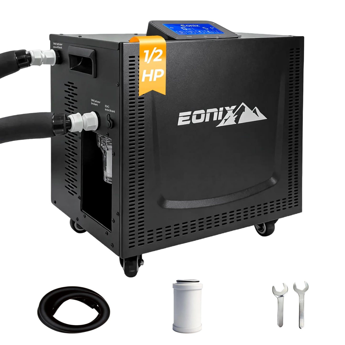 EONIX 1/2 HP Cold Plunge Chiller for Ice Bath – Upgraded Faster Cooling to 42°F, Built-in Filter & Pump, Insulated Hoses, Energy Saving & Low Noise – for Home Athlete Recovery & Cold Water Therapy