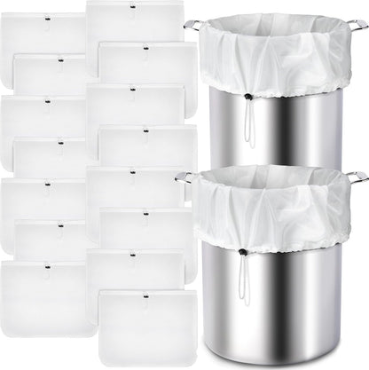 15 Pack 26 22'' Chumia Brew Bags Reusable Extra Large x Fine Mesh Strainer Cold Brew Filters Drawstring Cheese Cloth