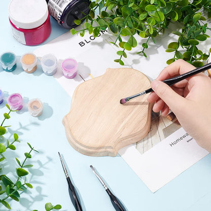 FINGERINSPIRE Unfinished Wood Plaque 5.9x4.8x0.7inch Oval Wooden Blank Signboards Natural Wood Crafts for Painting Carving Burning Wood Boards for DIY Craft Projects Home Decoration
