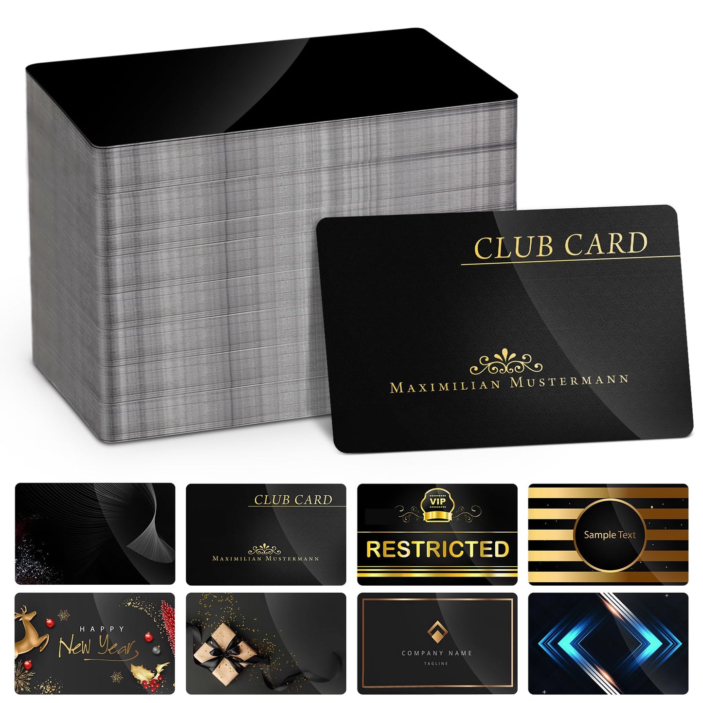 300 Pack Metal Business Cards Blanks Anodized Aluminum Blanks Name Card Laser Engraving Blanks for Laser Engraving DIY Cards Gift Cards VIP Cards Membership Cards Office Name Cards(Thickness 0.2 mm)