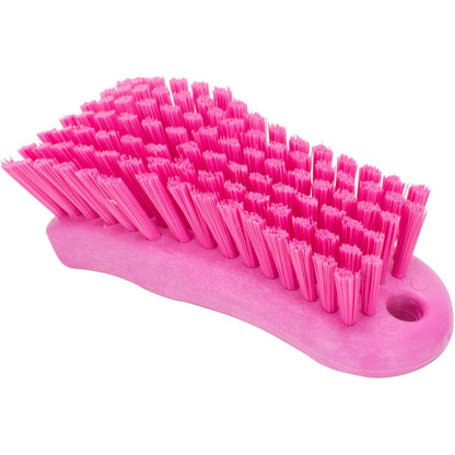 SPARTA Plastic Cutting Board Scrub Brush, 6 Inches, Pink, with Hanging Hole for Washing Cutting Boards