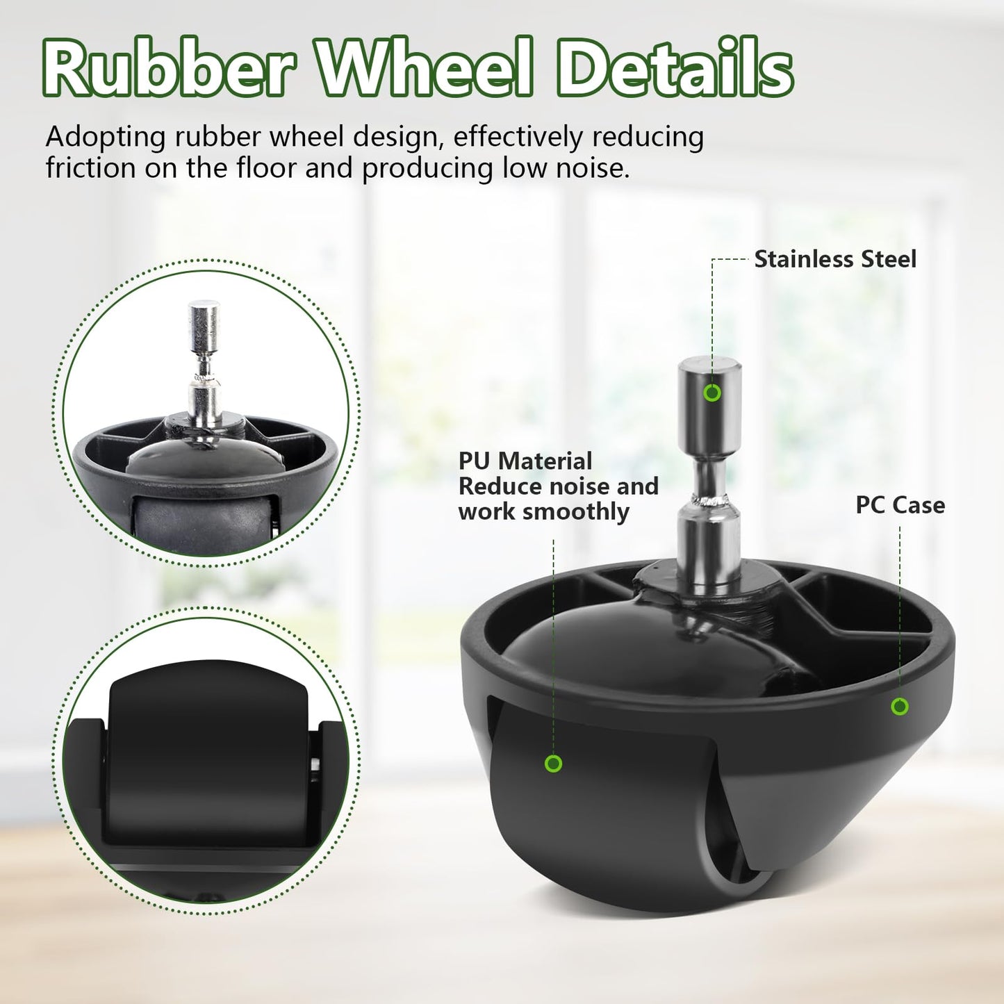 Replacement Accessories for iRobot Roomba E, I & J Series i7 i7+ E5 E6 E7 i2 i3 i3+ i4 i4+ i6 i6+ i8 i8+/Plus,1 Set Rubber Brushes, 4 HEPA Filters,6 Side Brushes, 1Caster Wheel ﻿
