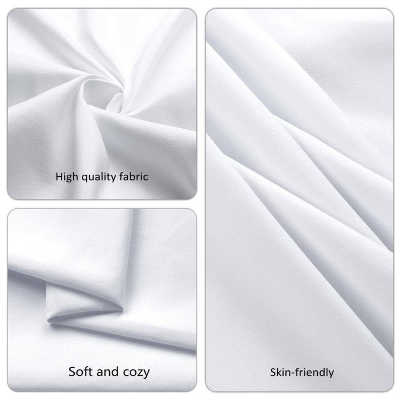 pepmily 8 Pack White Table Cloth 90x156 Inch Rectangle Tablecloths for 8 Foot Rectangle Tables, Wrinkle Resistant Washable Polyester Fabric Rectangular Table Cover for Dining Banquet Wedding Party