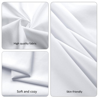 pepmily 8 Pack White Table Cloth 90x156 Inch Rectangle Tablecloths for 8 Foot Rectangle Tables, Wrinkle Resistant Washable Polyester Fabric Rectangular Table Cover for Dining Banquet Wedding Party