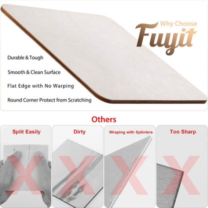 Fuyit Unfinished Wood Pieces, 50Pcs 3 x 3 Inch Blank Natural Wood Square Wooden Cutouts Board for DIY Crafts Painting, Scrabble Tiles, Coasters, Decoration