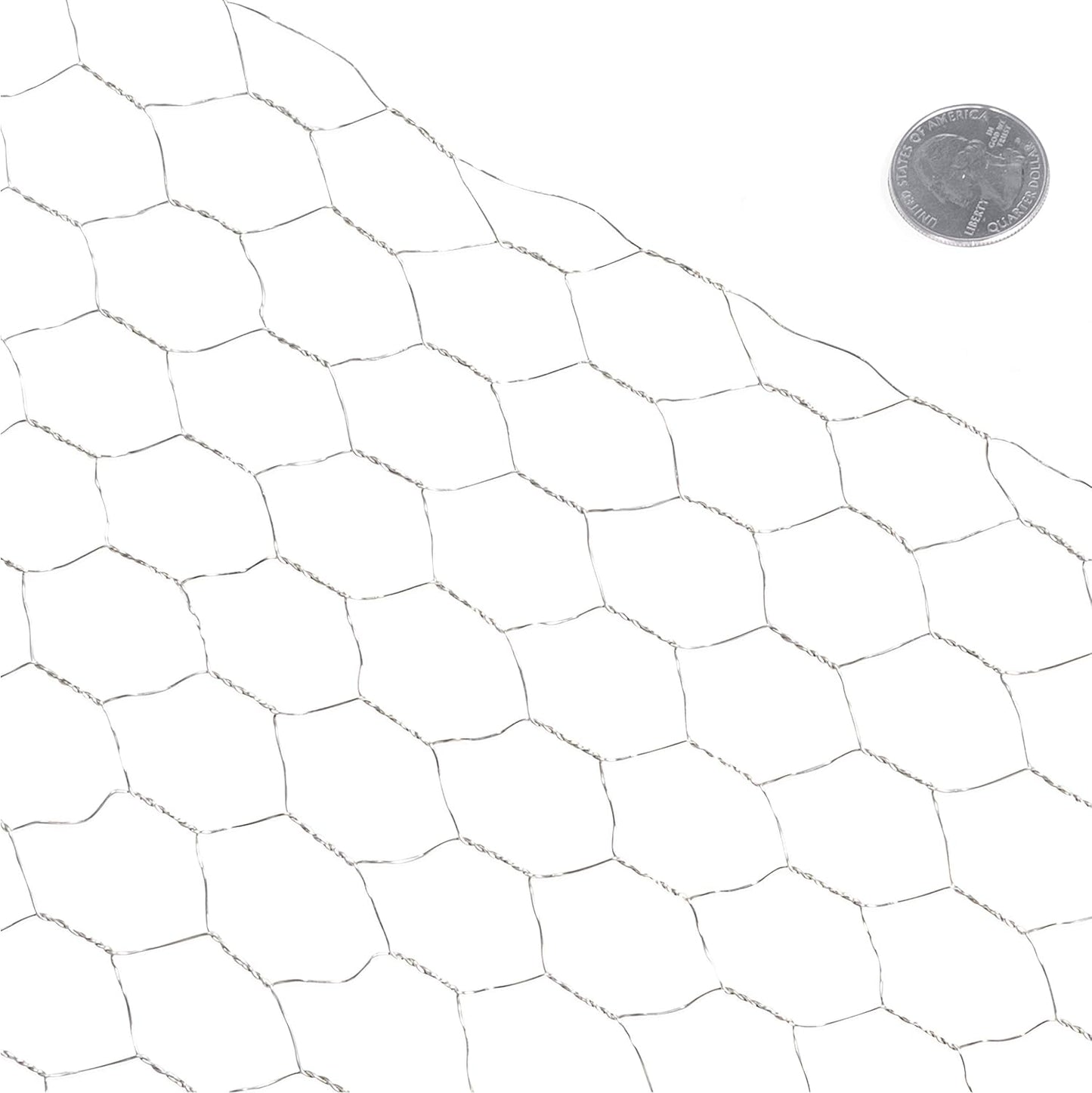 Fencer Wire 20 1-Inch (2 50 Poultry Netting Fence, Gauge Galvanized Hexagonal Chicken Wire Fence, Mesh Opening Size ft.