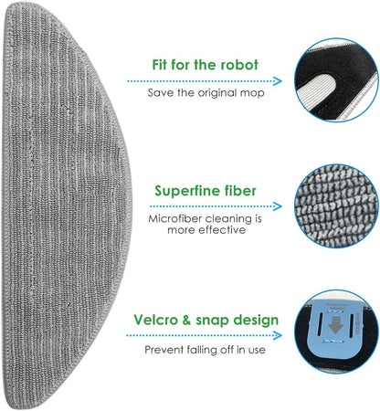 Vacuum Accessories Kit for iRobot Roomba Combo i5, i5+, j5, j5+ Robot Vacuum - 4 Mop Pads Included