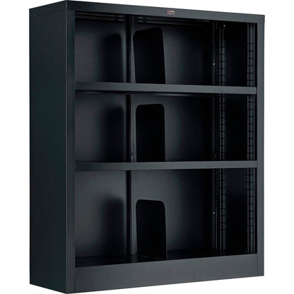 Global Industrial All Steel Bookcase 36" W x 12" D x 42" H Black 3 Openings