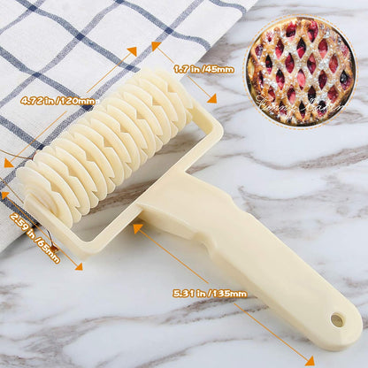 Lattice Roller Cutter for Pie, Pizza, Cookie Dough, Household Baking Pastry Tools, Plastic Lattice Cutter