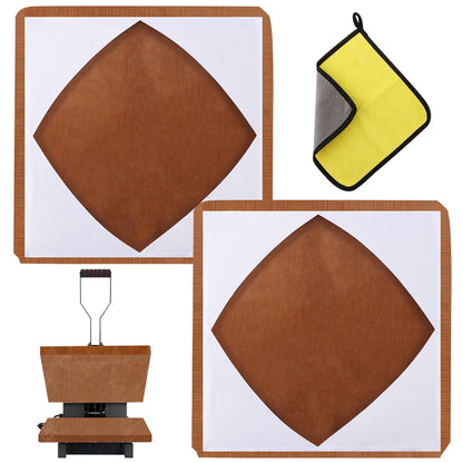 Heat Press Cover,2Pcs 15" x 15" Heat Press Transfer Sheet,Non-Stick Teflon-Sheet Protective Resistant Mat, Reusable Heats Resistant Craft Mat for Machines,HTV,Iron On Projects